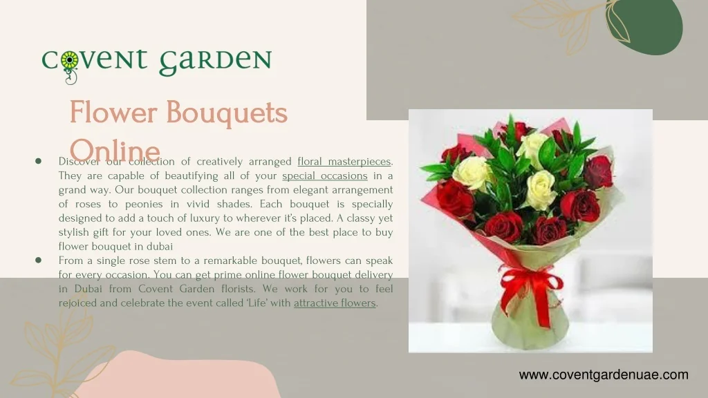 PPT Online Flower Bouquet Delivery in Dubai PowerPoint Presentation
