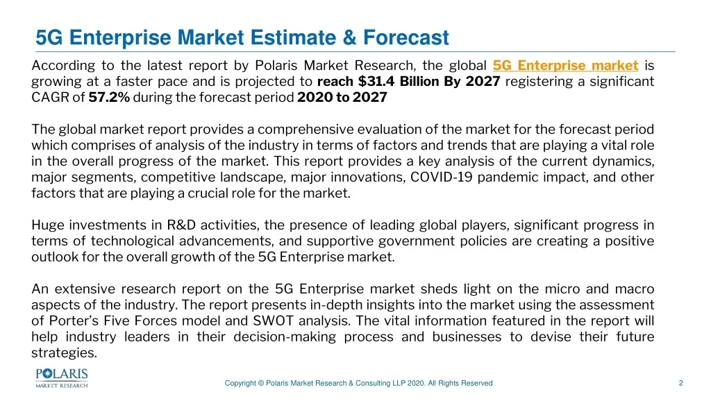 PPT - 5G Enterprise Market Size Worth $31.4 Billion By 2027 PowerPoint ...