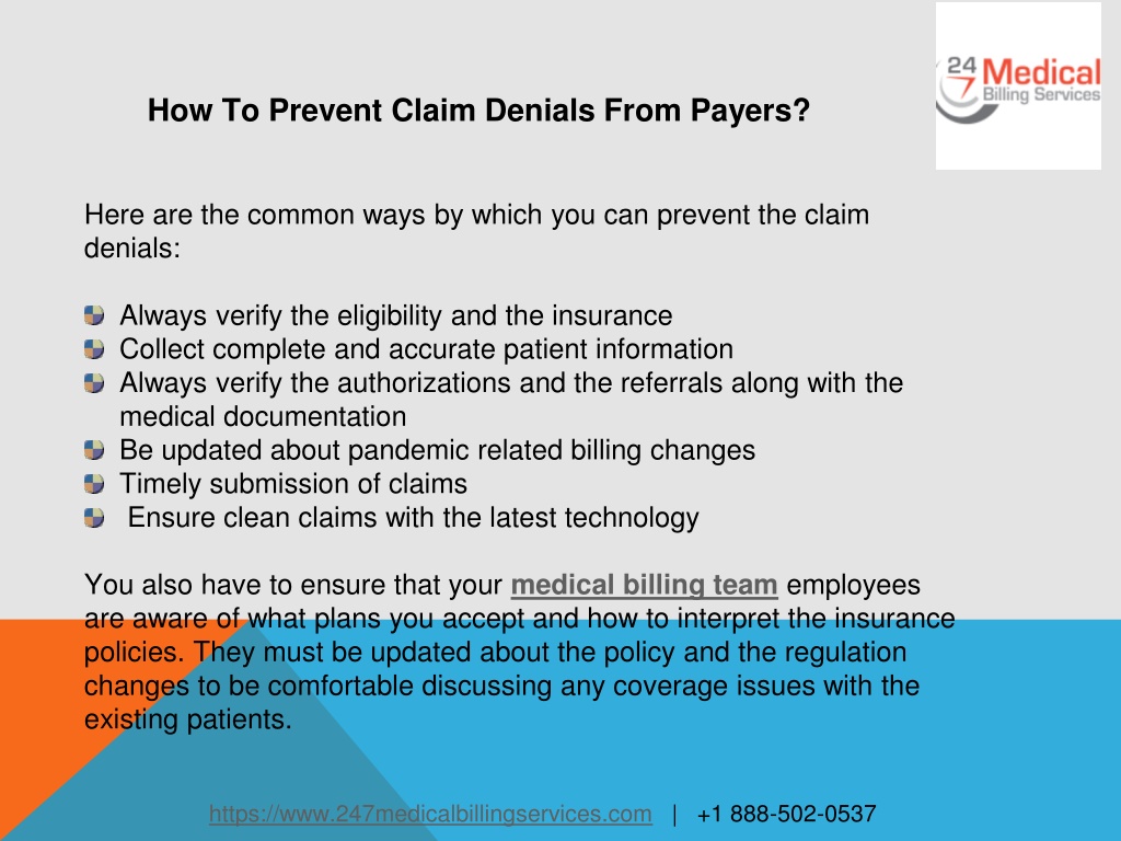 PPT - How To Prevent Claim Denials From Payers PowerPoint Presentation ...