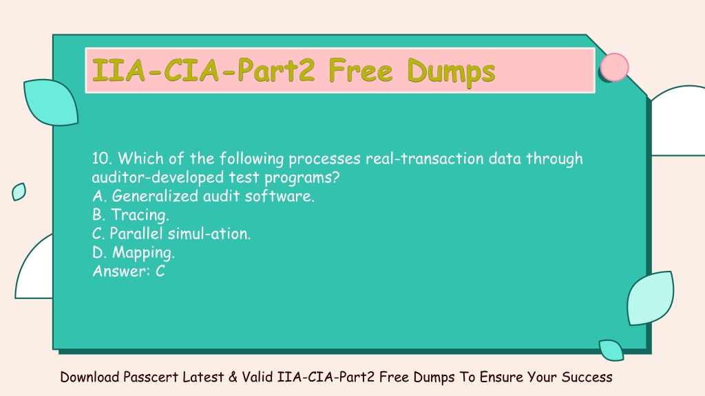 IIA-CIA-Part2試験勉強書