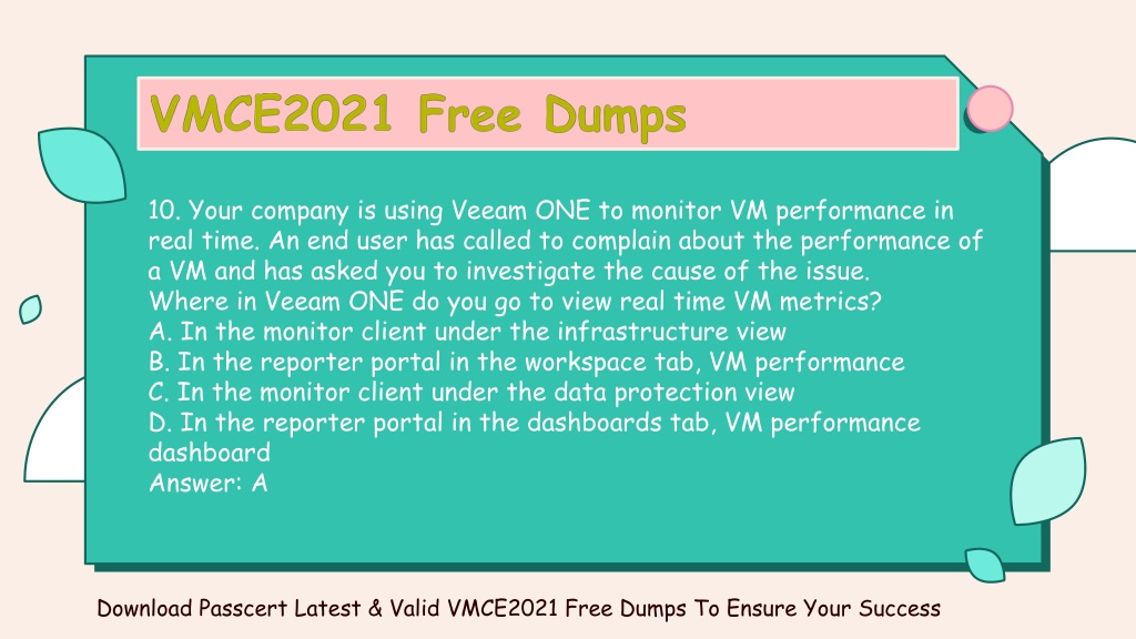 Exam VMCE2021 Dumps