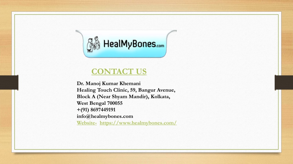 Ppt Best Orthopedic Surgeon In Kolkata Dr Manoj Kumar Khemani Powerpoint Presentation Id 2500