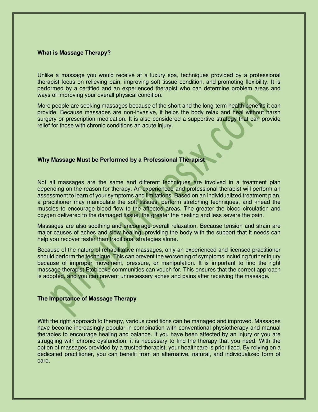 PPT How to Find the Best Massage Therapist Etobicokeconverted