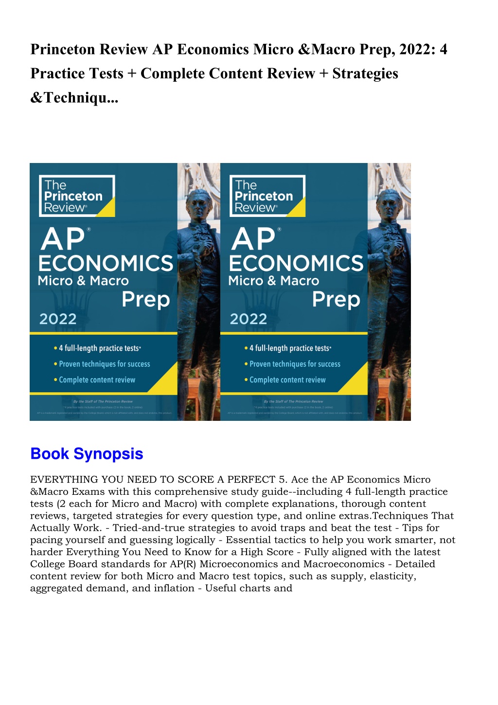PPT DOWNLOAD Princeton Review AP Economics Micro Macro Prep 2022 4