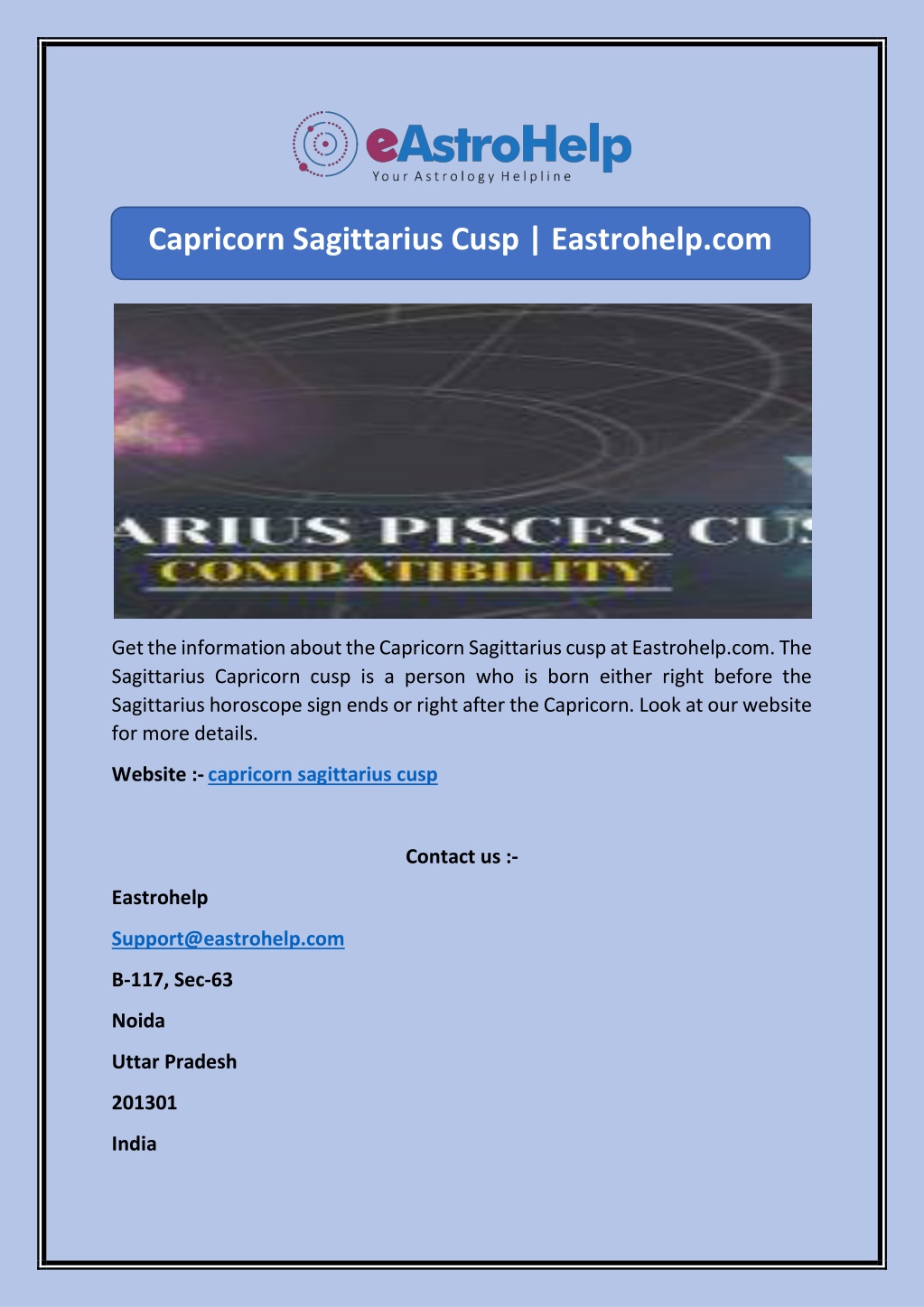 PPT - Capricorn Sagittarius Cusp | Eastrohelp.com PowerPoint ...