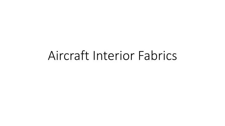 Aircraft Interior Fabrics N 