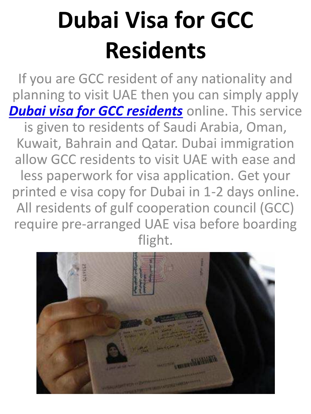 dubai visit visa online for gcc residents