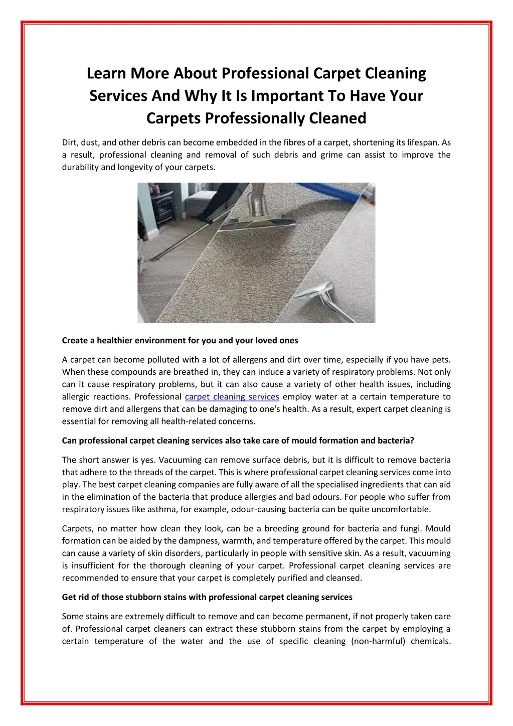 PPT - Learn More About Professional Carpet Cleaning Services And Why It ...