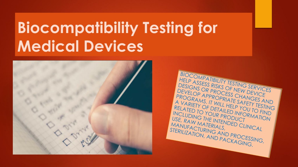 Ppt Biocompatibility Testing For Medical Devices Powerpoint