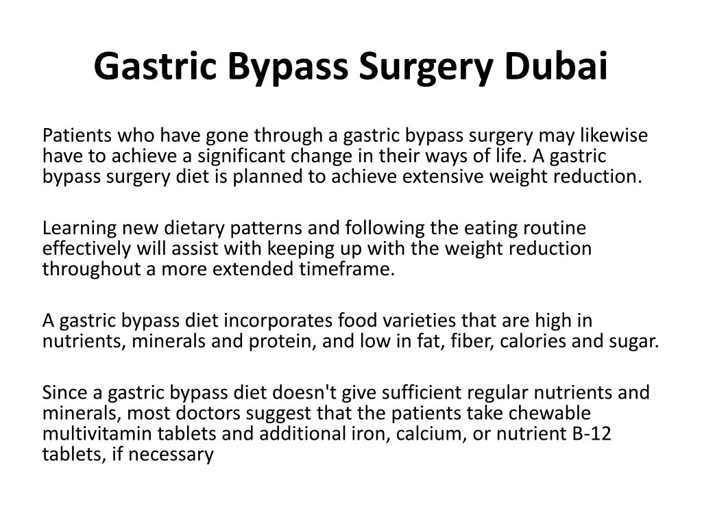 Ppt Gastric Bypass Surgery Dubai Powerpoint Presentation Free Download Id10942303 6360