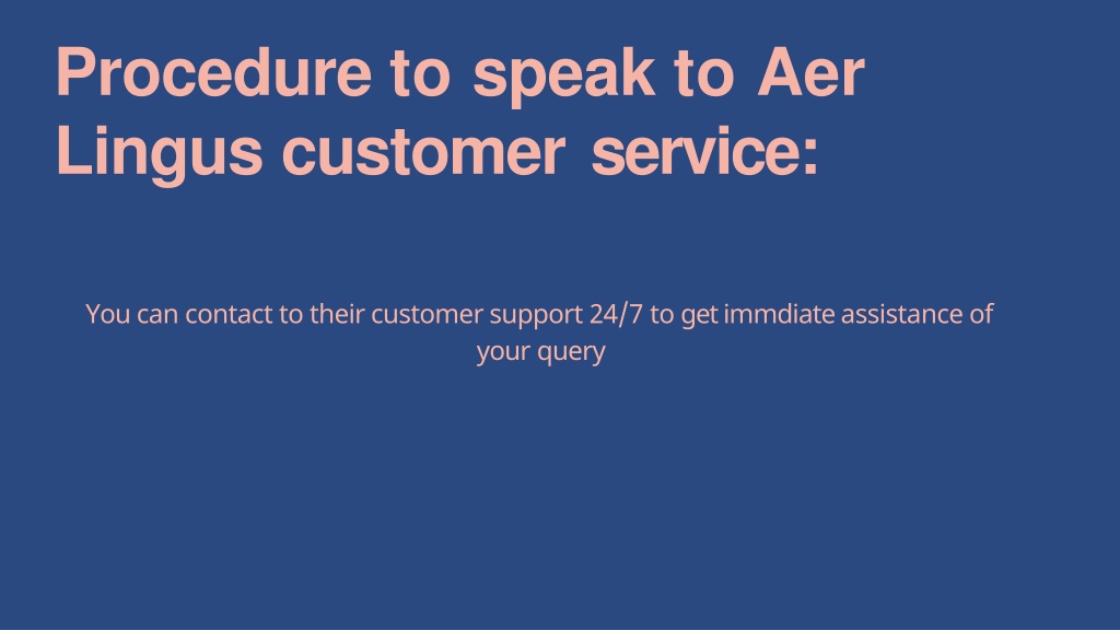 aer lingus customer service