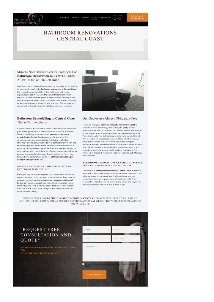 PPT - Bathroom Renovations Central Coast PowerPoint Presentation, free ...