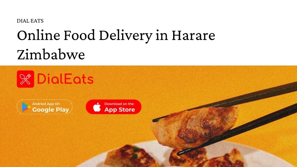 PPT Online Food Delivery in Harare Zimbabwe PowerPoint Presentation