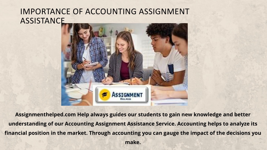 accounting assignment assistance