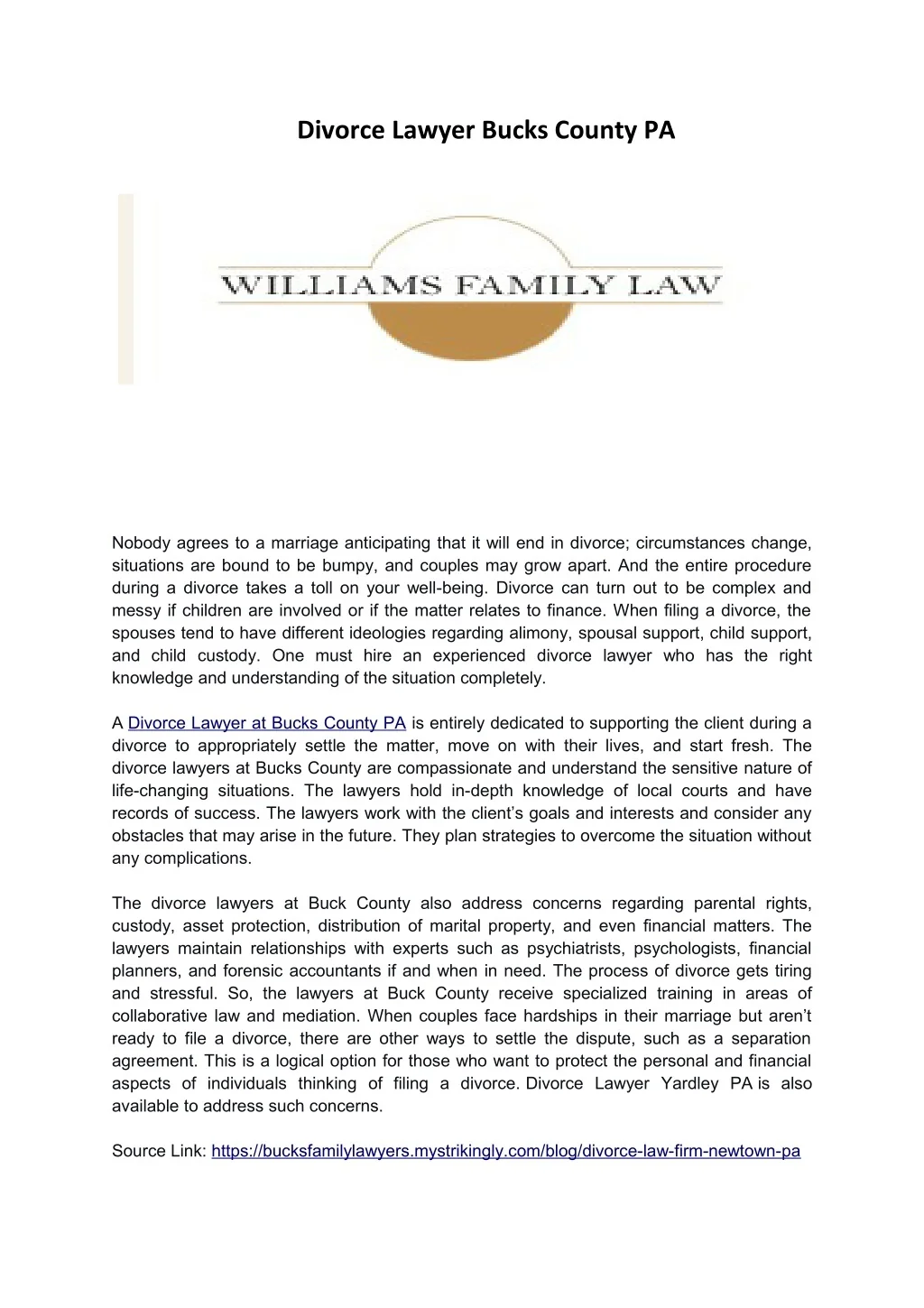 PPT Divorce Lawyer Bucks County PA PowerPoint Presentation, free