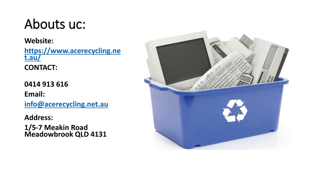 Ppt E Waste Recycling Melbourne Powerpoint Presentation Free Download Id