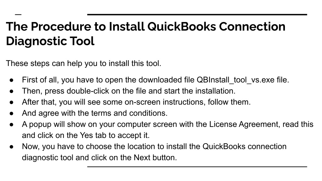 PPT How to Download and Install QuickBooks Connection Diagnostic Tool