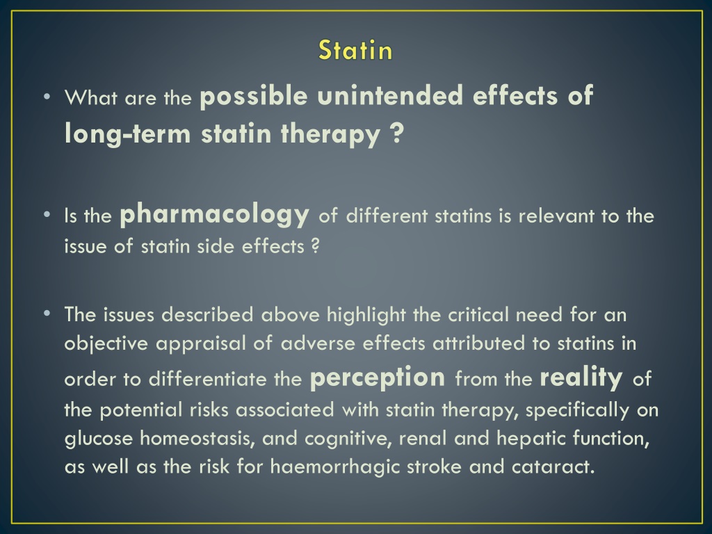 Ppt Statin Drugs Are They Worth The Risks Powerpoint Presentation