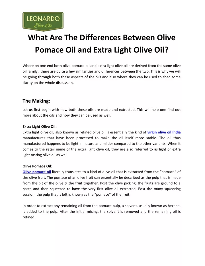 ppt-what-are-the-differences-between-olive-pomace-oil-and-extra-light