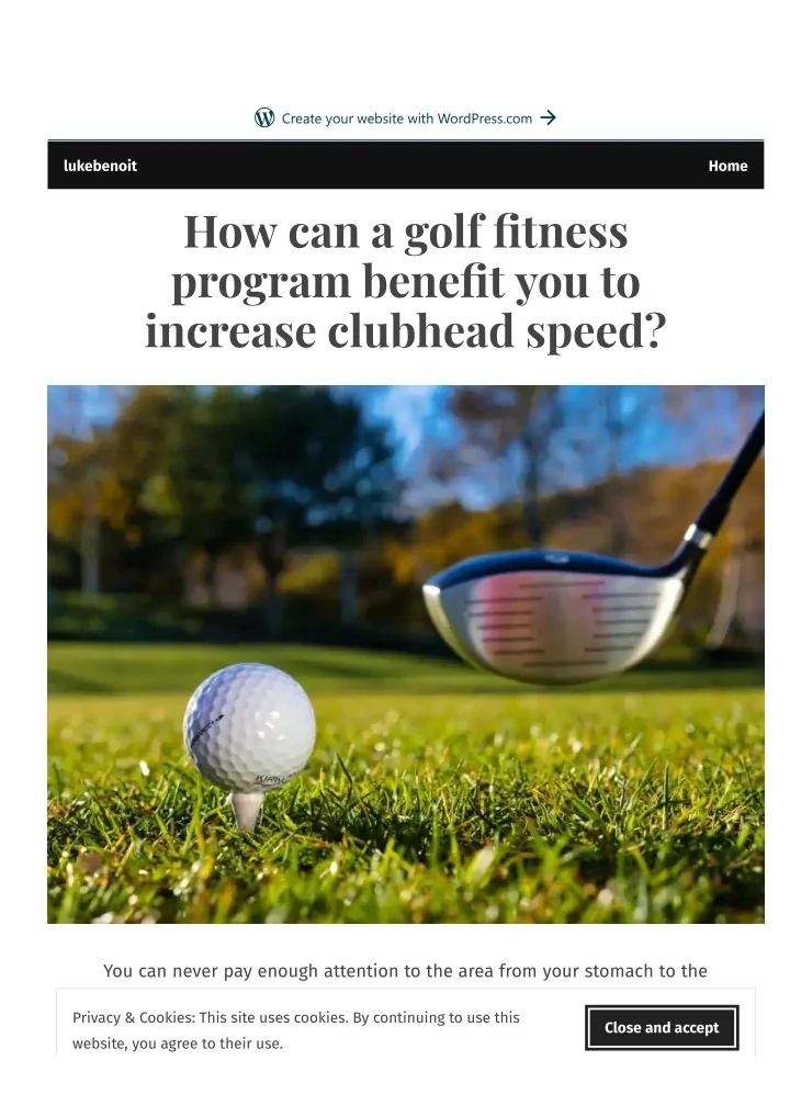 PPT How can a golf fitness program benefit you to increase clubhead