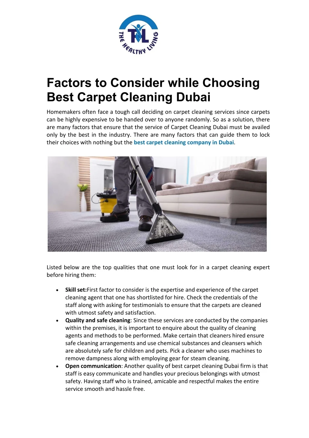PPT - Factors to Consider while Choosing Best Carpet Cleaning Dubai ...