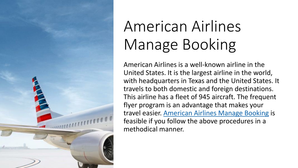 PPT 1(888)8020983 American Airlines Manage Booking PowerPoint