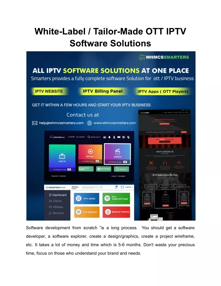 Ppt All Ott Iptv Software Solutions At One Place Whmcs Smarters