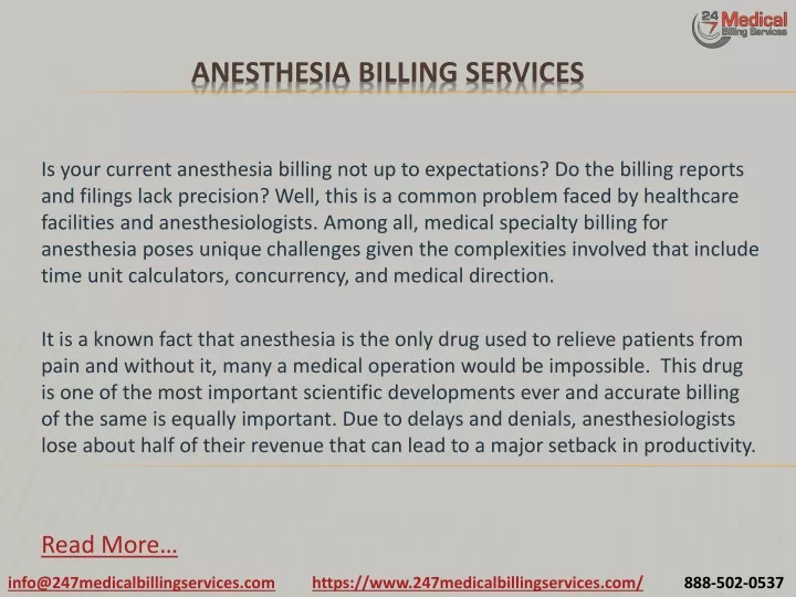 PPT - Anesthesia Billing Services PowerPoint Presentation, free ...