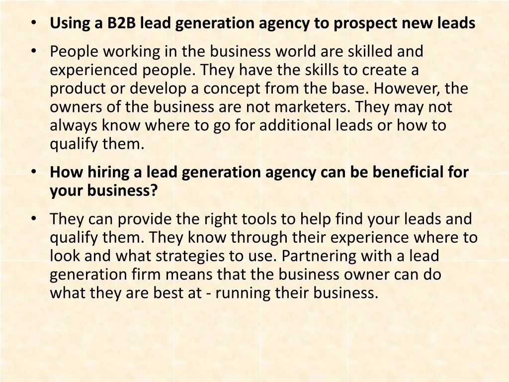 PPT - B2B Lead Generation Agency PowerPoint Presentation, free download ...