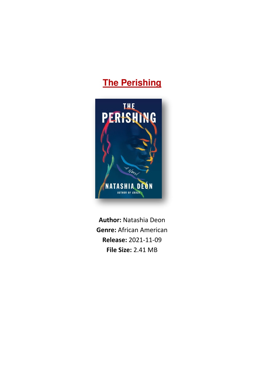 the perishing natashia deon