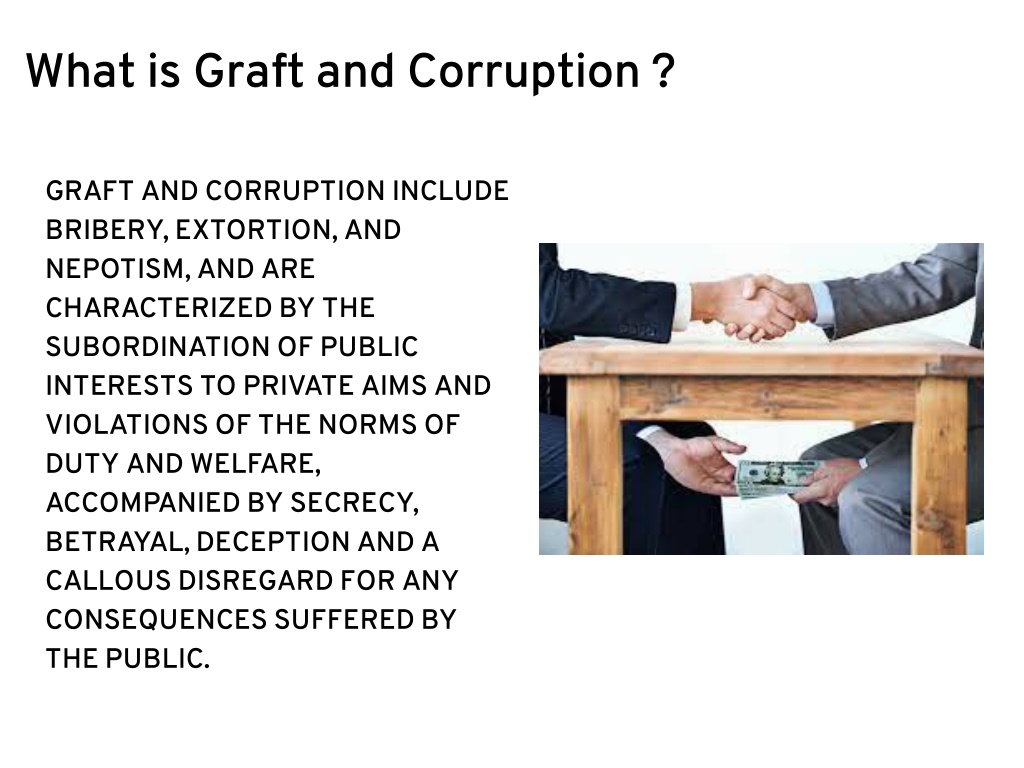 short essay about graft and corruption