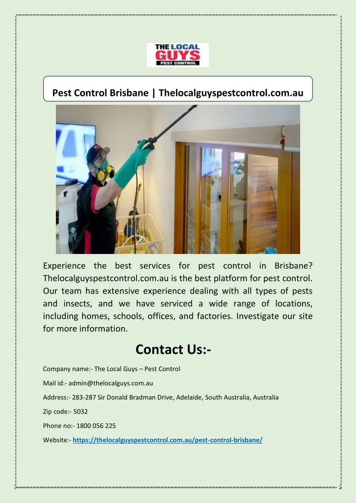 PPT Pest Control Brisbane PowerPoint