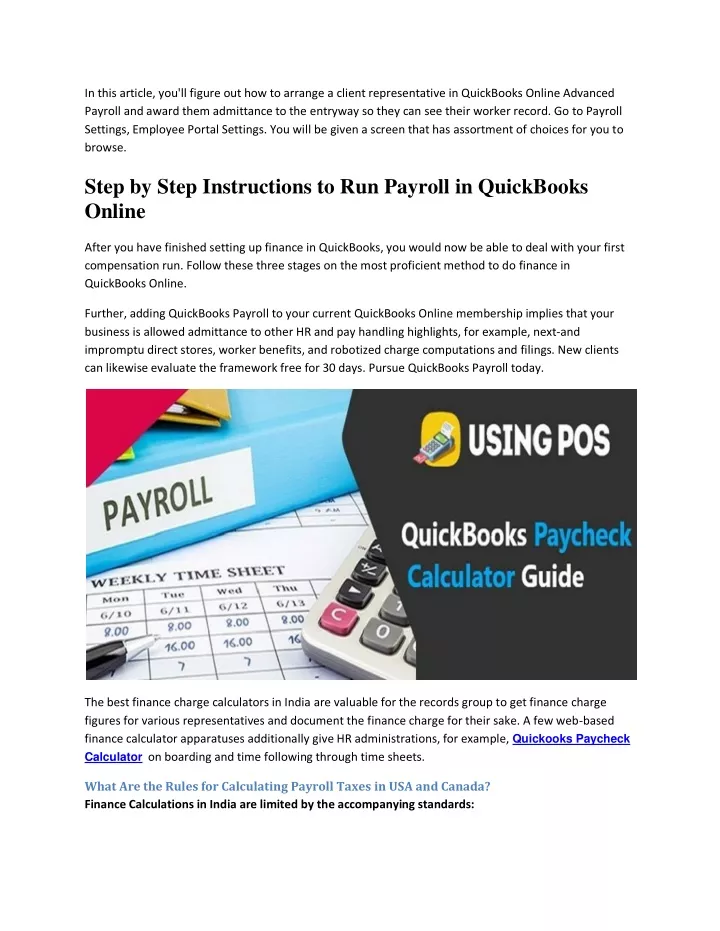 PPT QuickBooks Paycheck Calculator Guide PowerPoint Presentation