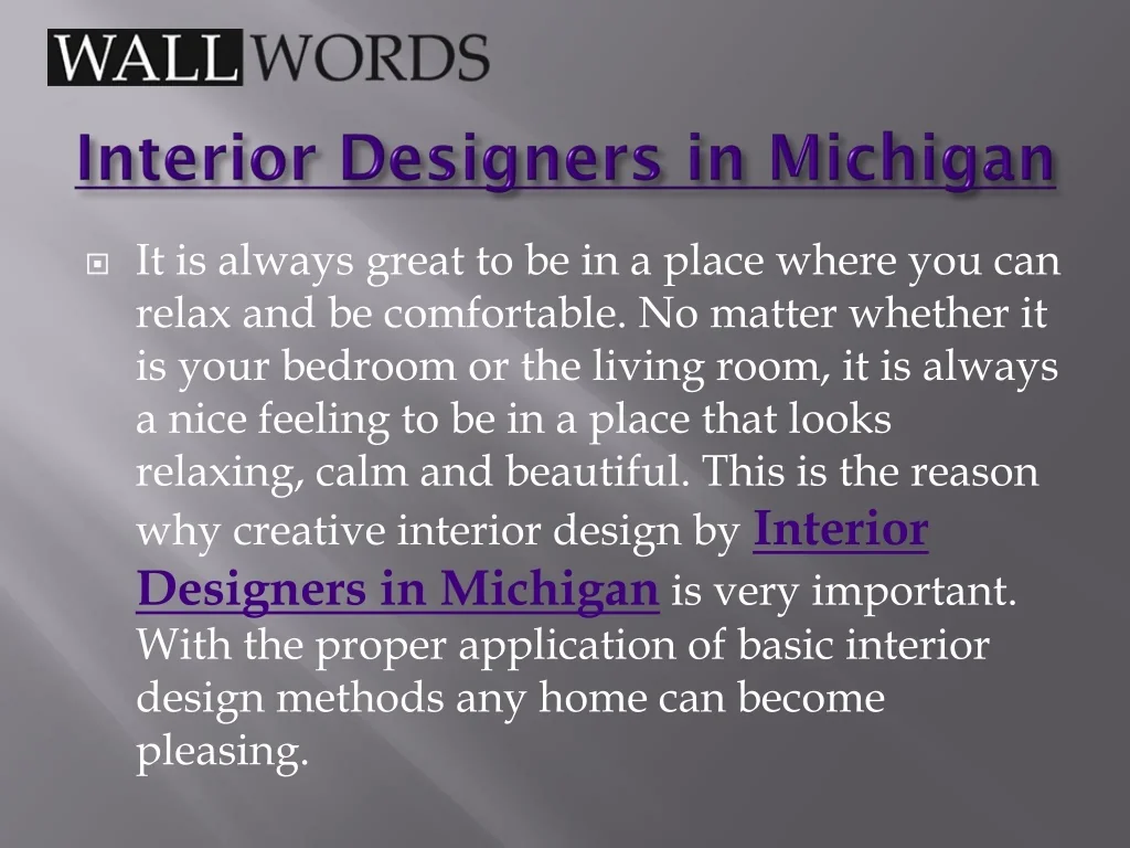 PPT Creative interior design by Interior Designers in Michigan