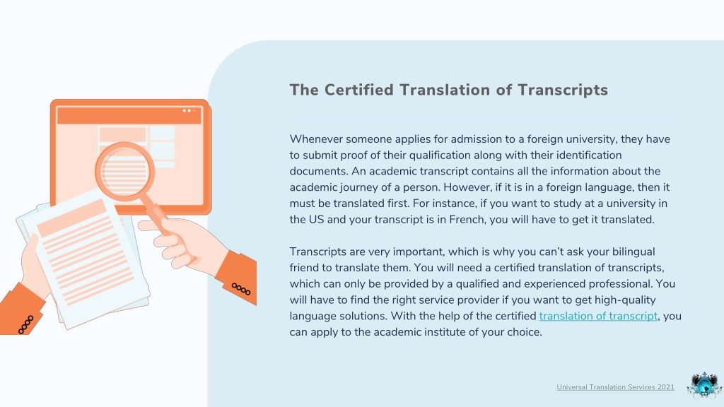 PPT Certified Translation of Transcripts PowerPoint Presentation