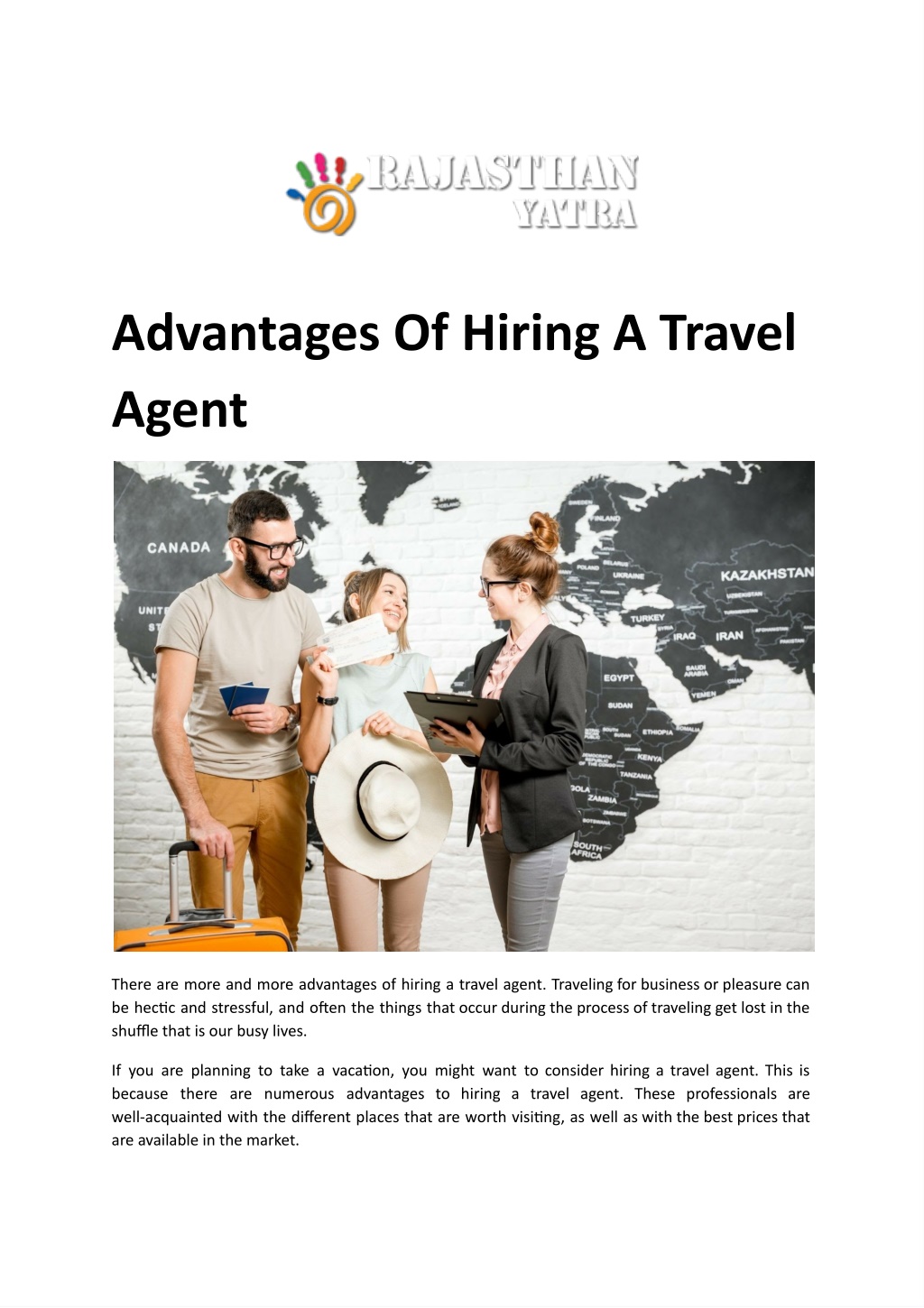 advantages of travel agent
