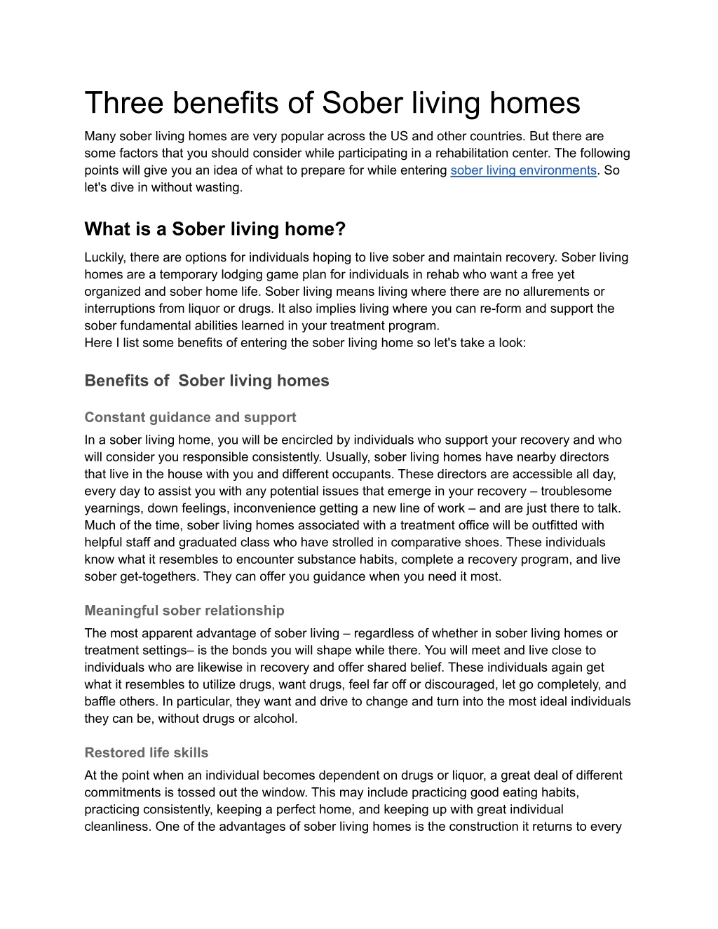 Ppt 3 Benefits Of Sober Living Homes Edited Powerpoint Presentation