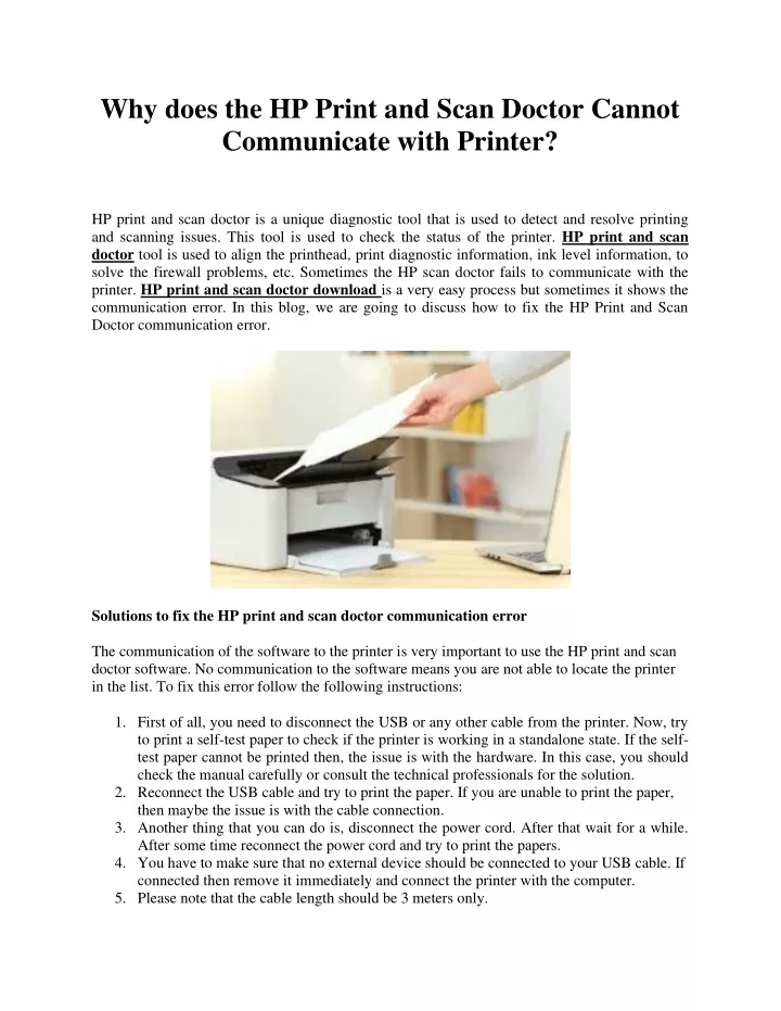hp photosmart 7515 cannot communicate with the printer