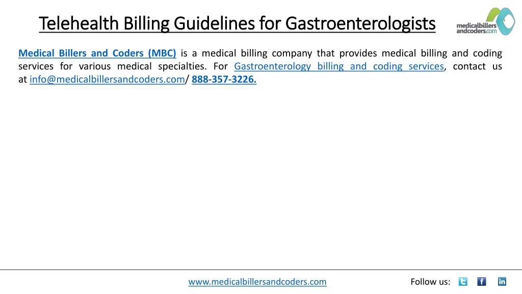 PPT Telehealth Billing Guidelines for Gastroenterologists PowerPoint