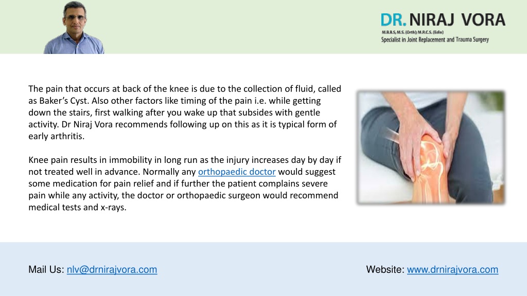 Ppt About Common Knee Injuries And Symptoms Dr Niraj Vora Powerpoint Presentation Id10960561 8123