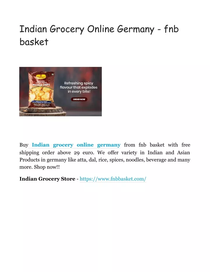 PPT - indian grocery online germany PowerPoint Presentation, free ...