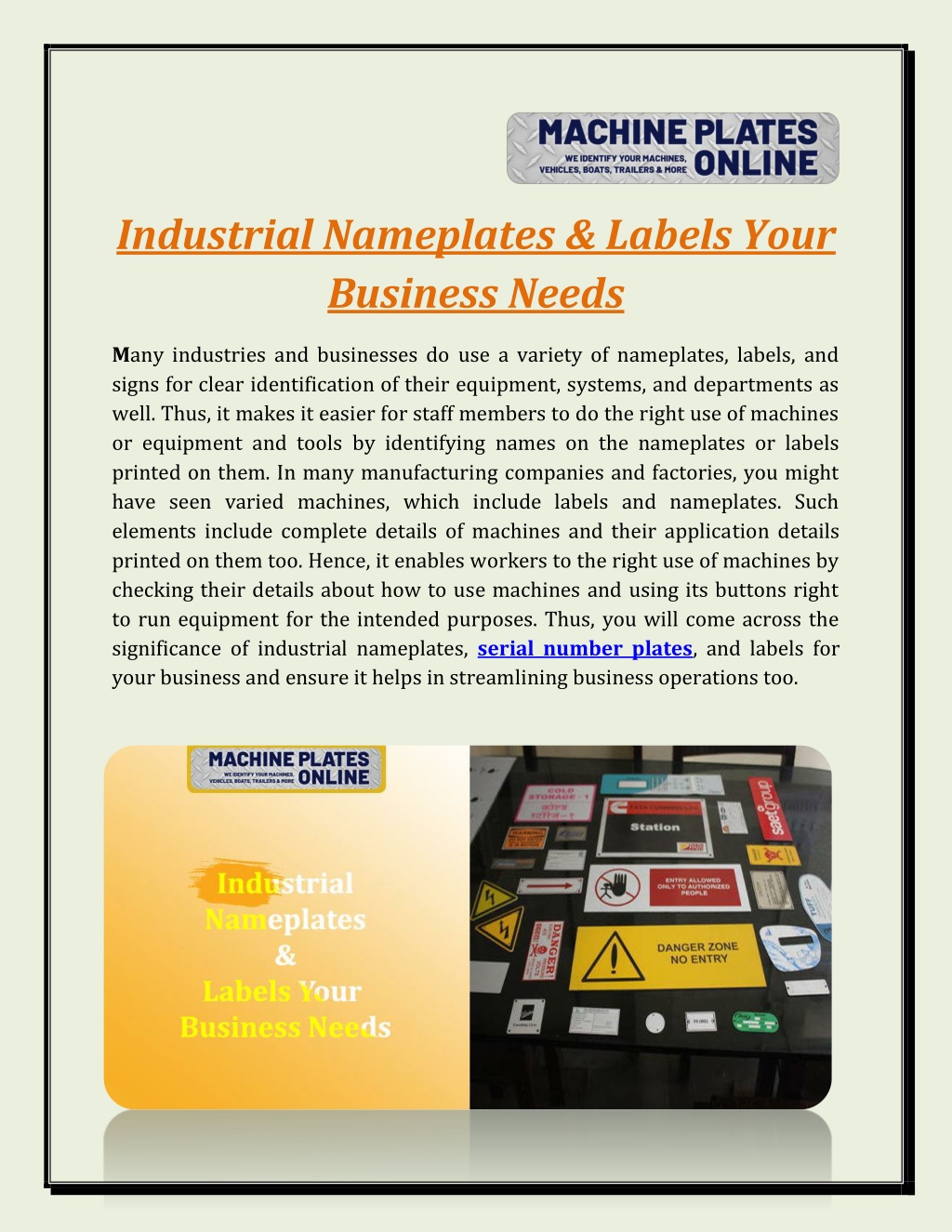 PPT Industrial Nameplates & Labels Your Business Needs PowerPoint