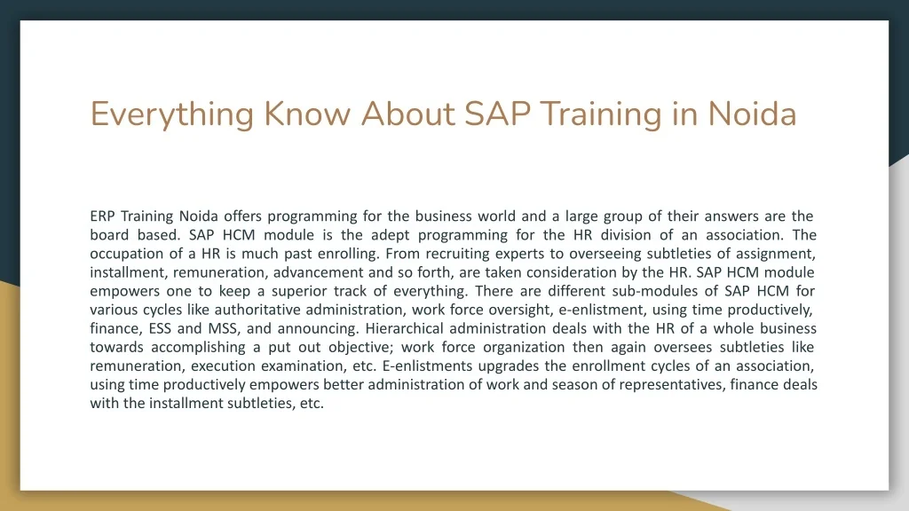 PPT - SAP Training Institute in Noida PowerPoint Presentation, free ...