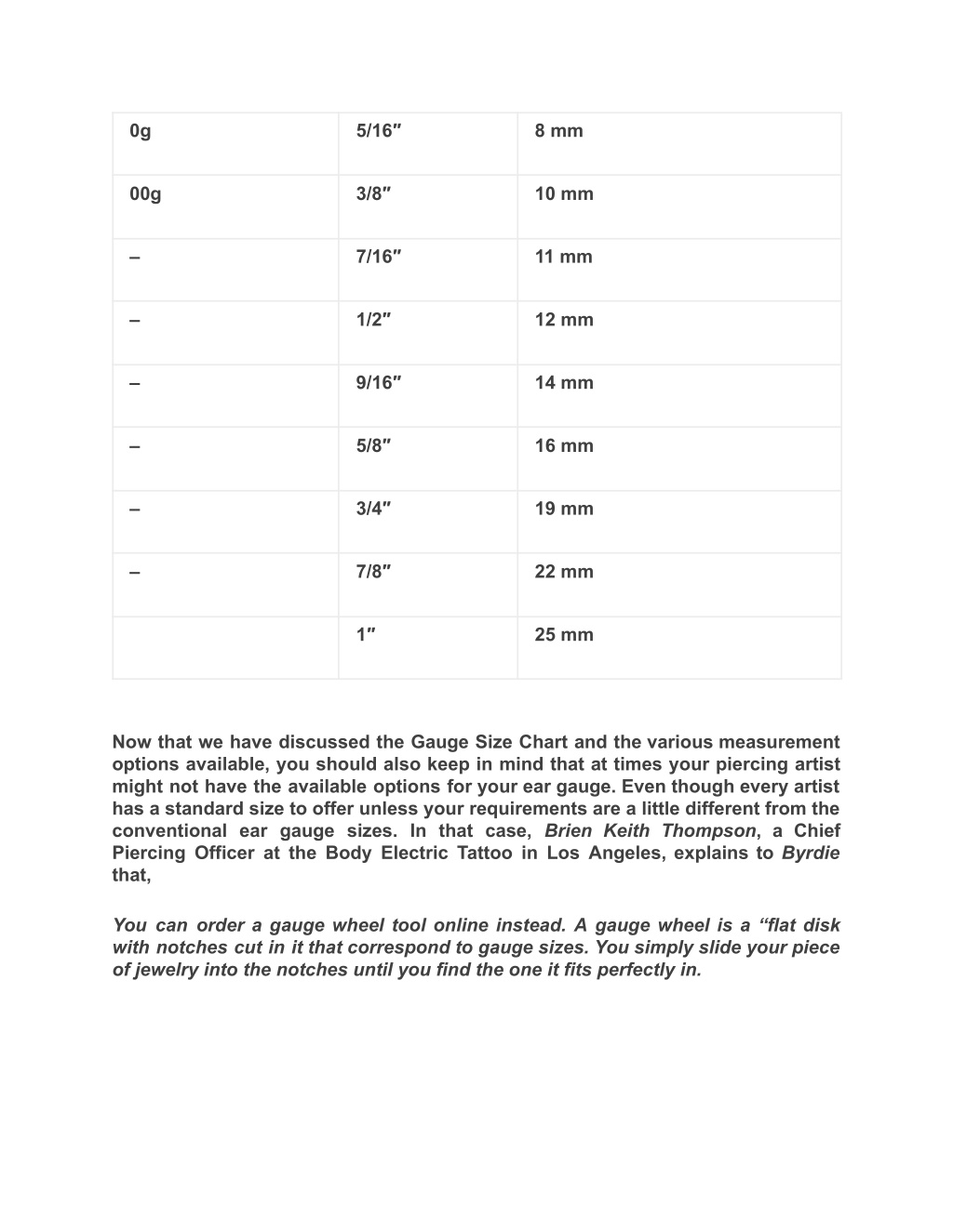 PPT - Gauge Size Chart: Understanding the Measurements PowerPoint