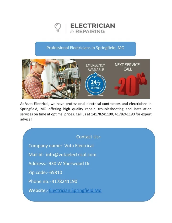 PPT Electrician Springfield Moconverted PowerPoint Presentation