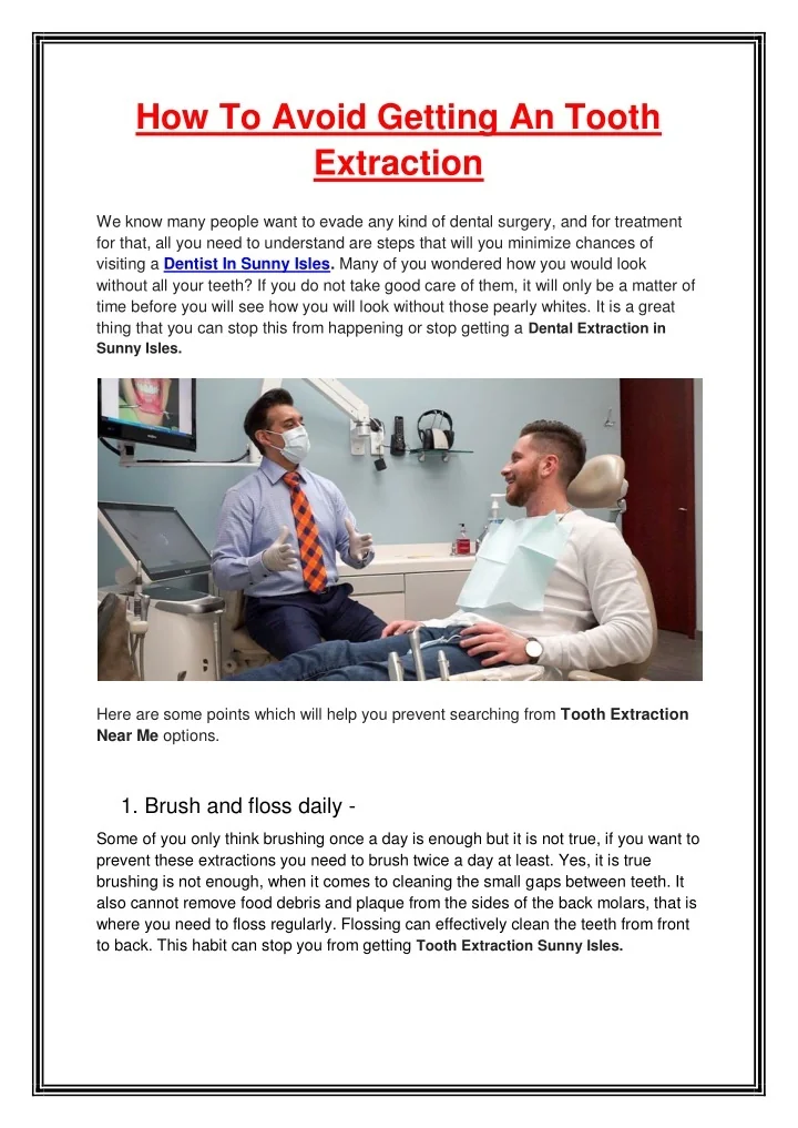 PPT How To Avoid Getting An Tooth Extraction PowerPoint Presentation