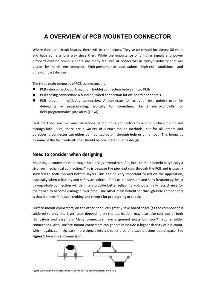 PPT - A OVERVIEW of PCB MOUNTED CONNECTOR PowerPoint Presentation, free ...