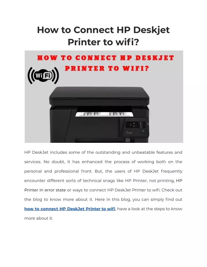 Ppt Establish Wifi Connection With Hp Deskjet Wireless Setup Wizard Powerpoint Presentation