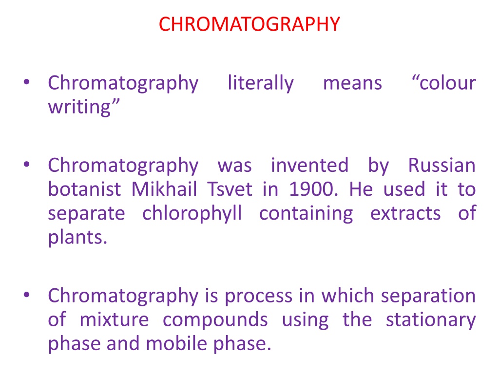 PPT PRINCIPLE AND APPLICATIONS OF GEL FITRATION CHROMATOGRAPHY