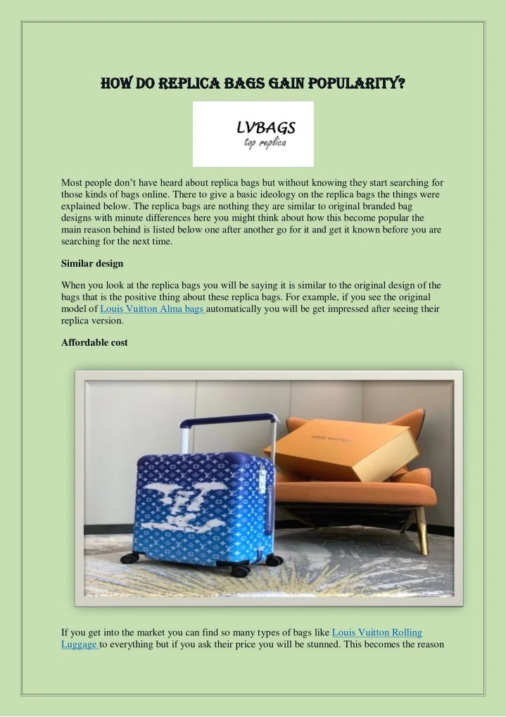 PPT How Do Replica Bags Gain Popularity PowerPoint Presentation Free Download ID 10966778